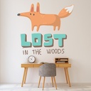 Lost In The Woods Fox Quote Wall Sticker