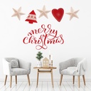 Merry Christmas Tree Star Heart Wall Sticker