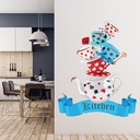 Mad Hatters Tea Party Kitchen Wall Sticker