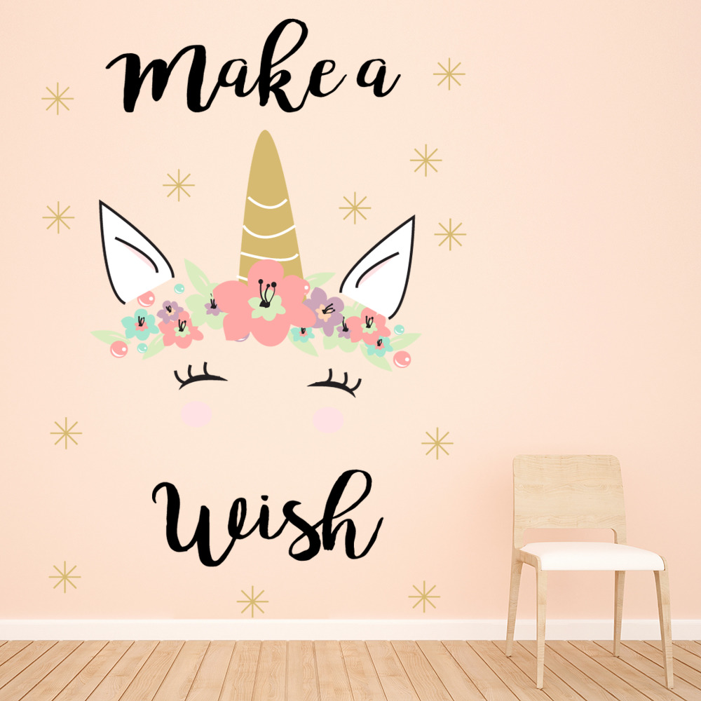 Make A Wish Unicorn Wall Sticker