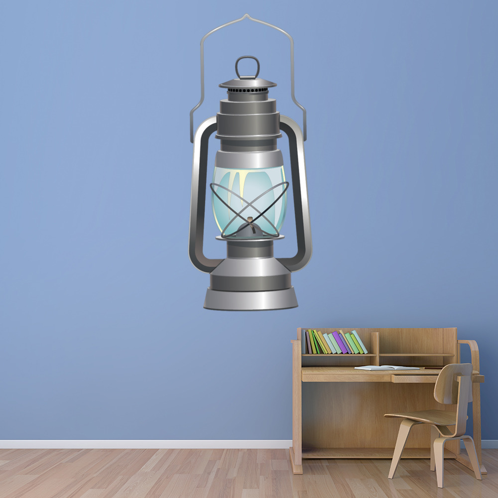 Miners lamp Fishing Hunting Wall Sticker