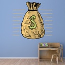 Money Bag Loot Vintage Western Wall Sticker