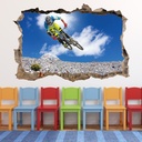 Mountain Bike 3D Hole In The Wall Sticker