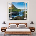 Mountain Stream 3D Window Wall Sticker