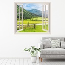 Mountain Forest 3D Window Wall Sticker