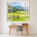 Mountain Forest Landscape 3D Window Wall Sticker