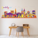 Mexico City Colourful Skyline Wall Sticker