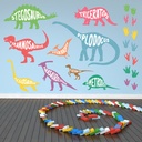 Named Dinosaurs Stegosaurus Triceratops Wall Sticker Set