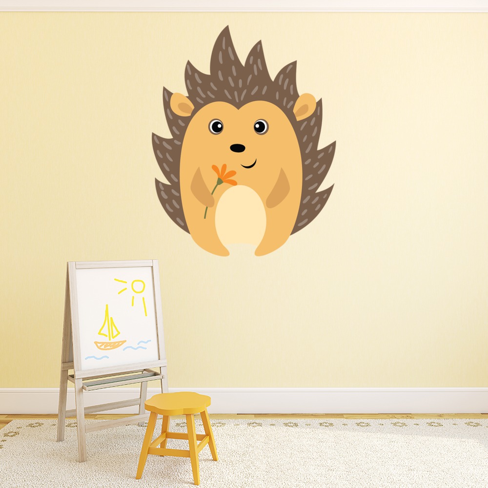 Cute Hedgehog Nursery Wall Sticker - Mod9