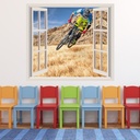Mountain Bike Cyclist 3D Window Wall Sticker