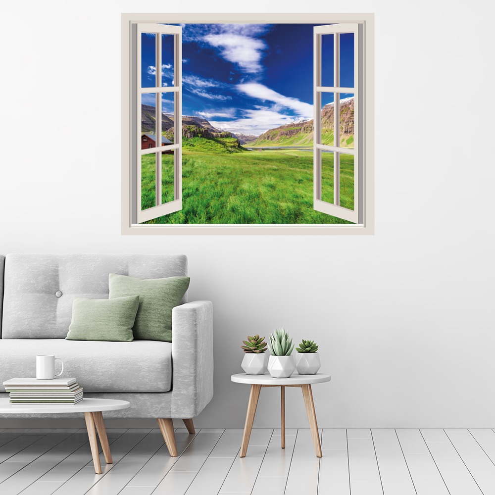 Mountain View 3D Window Wall Sticker