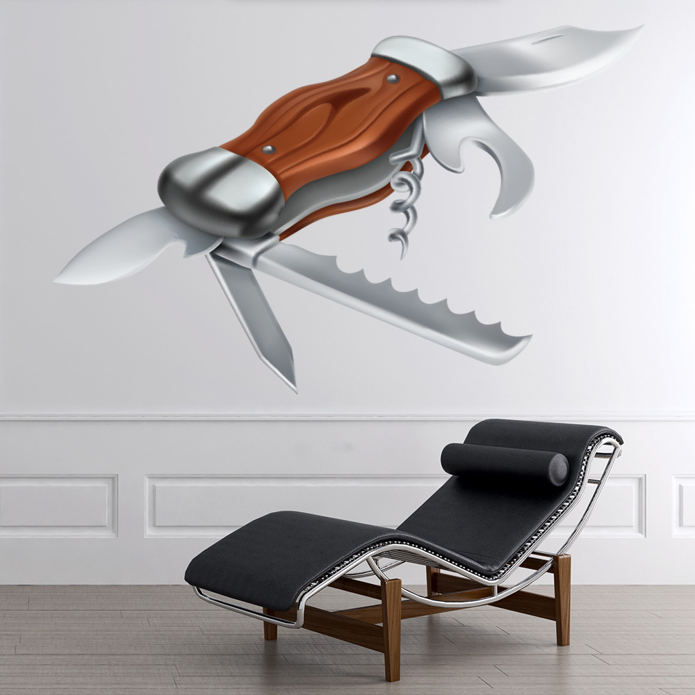Multi Knife Tool Blade Wall Sticker