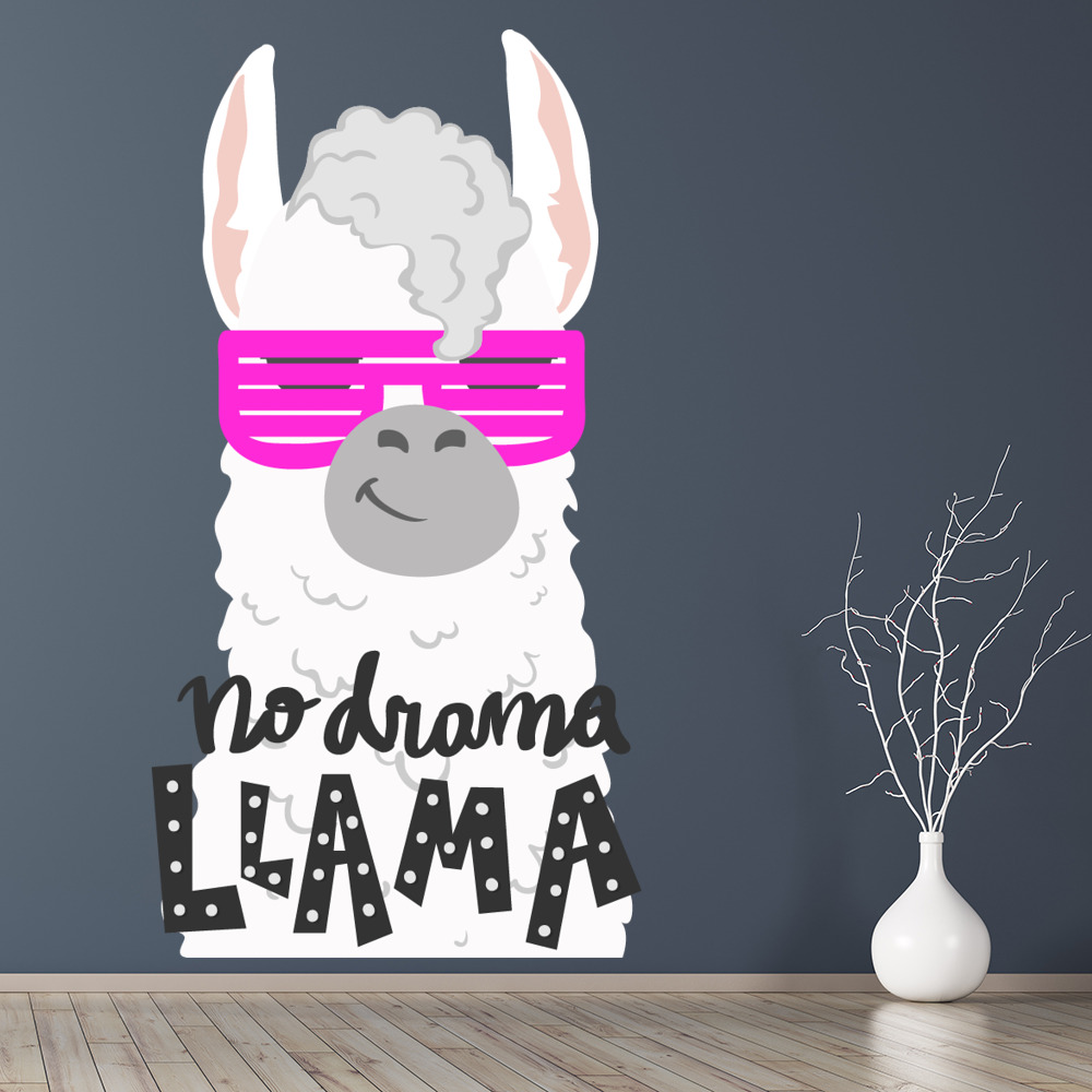 No Drama Llama Quote Wall Sticker