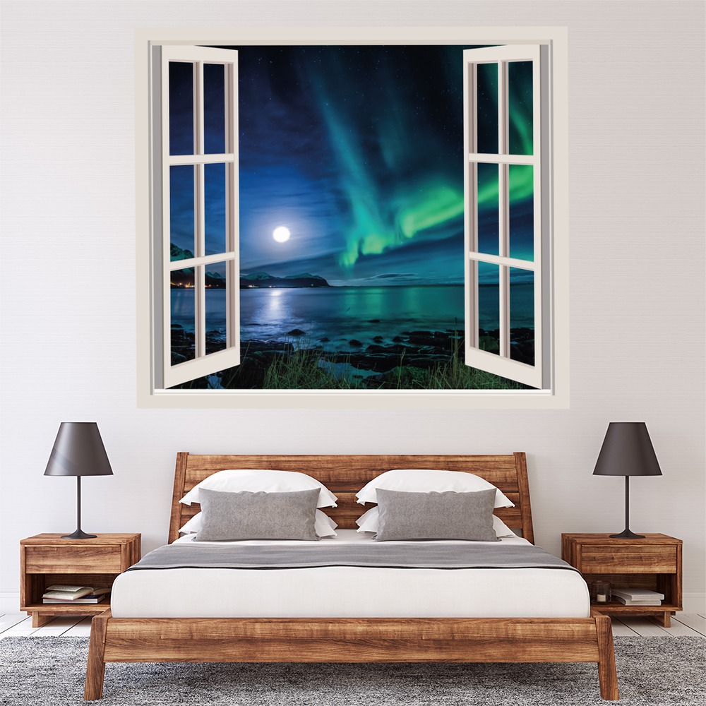 Northern Light Aurora 3D Window Wall Sticker