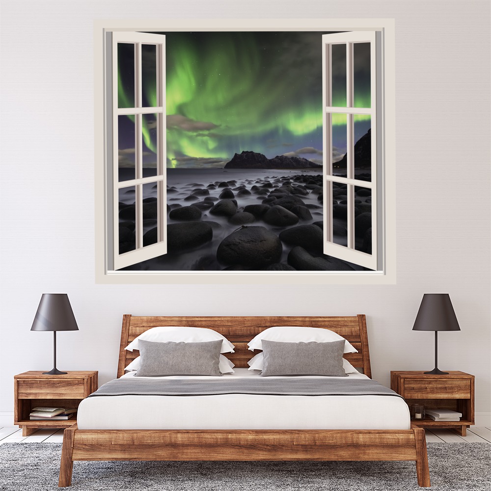 Northern Lights Aurora 3D Window Wall Sticker