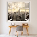 New York City Skyscrapers 3D Window Wall Sticker