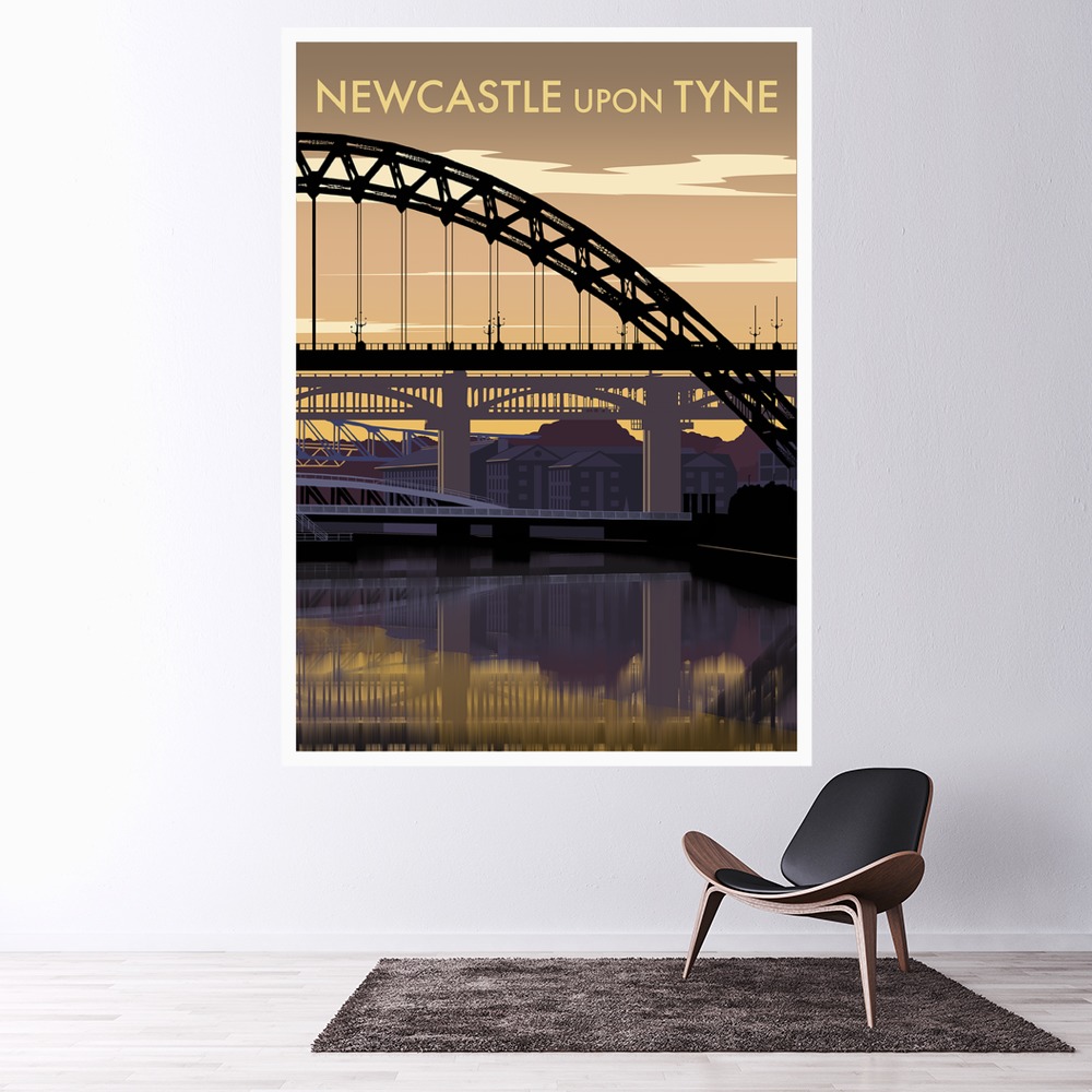 Newcastle upon Tyne Wall Sticker by Richard O'Neill