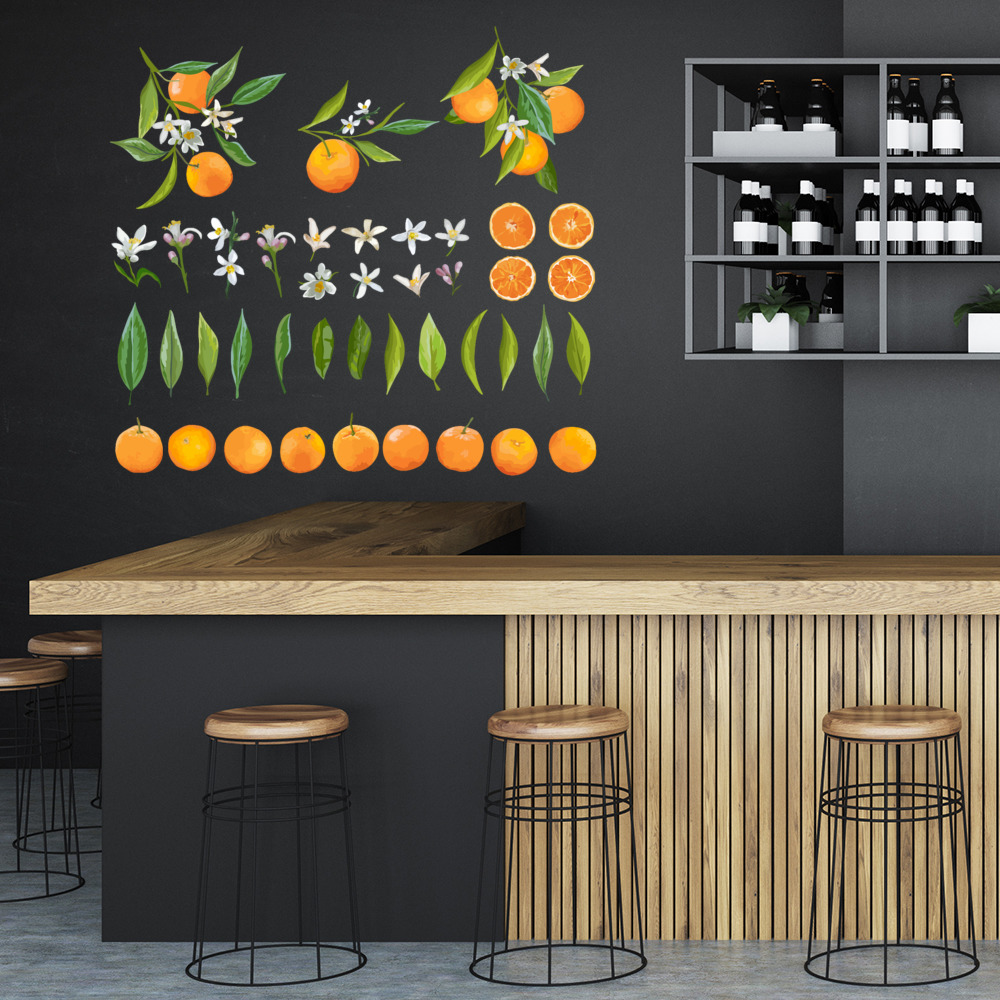 Orange Fruit Wall Sticker Set
