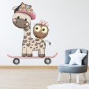 Owl & Giraffe Nursery Wall Sticker Cartoon