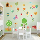 Owl Garden Nursery Wall Sticker Scene
