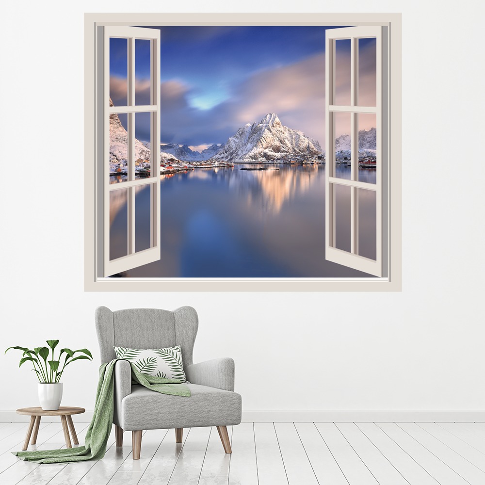 Norway Landscape 3D Window Wall Sticker