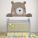 Peek A Boo Bear Nursery Wall Sticker