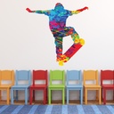 Paint Splash Skateboard Wall Sticker