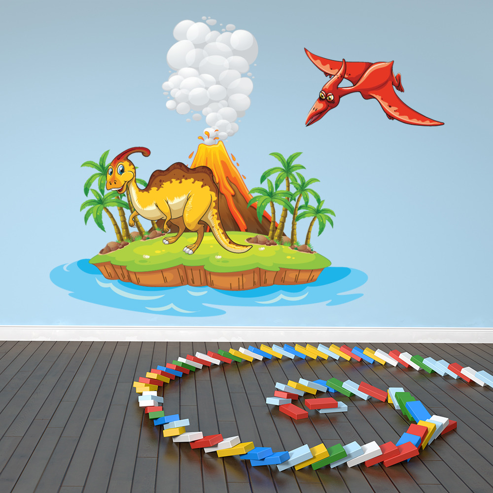 Parasaurolophus Dinosaur Island Wall Sticker