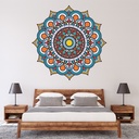 Orange Blue Mandala Wall Sticker