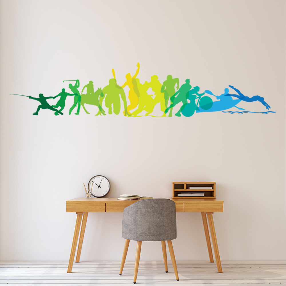 Olympic Athletes Sprint Swim Wall Sticker