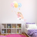 Ballet Dancer & Balloons Wall Sticker
