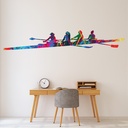 Paint Splash Rowing Sports Wall Sticker