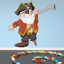 Peg Leg Pirate Wall Sticker
