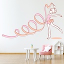 Pink Ballerina Girl Ballet Wall Sticker