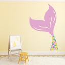 Pink Mermaid Tail Fairytale Wall Sticker