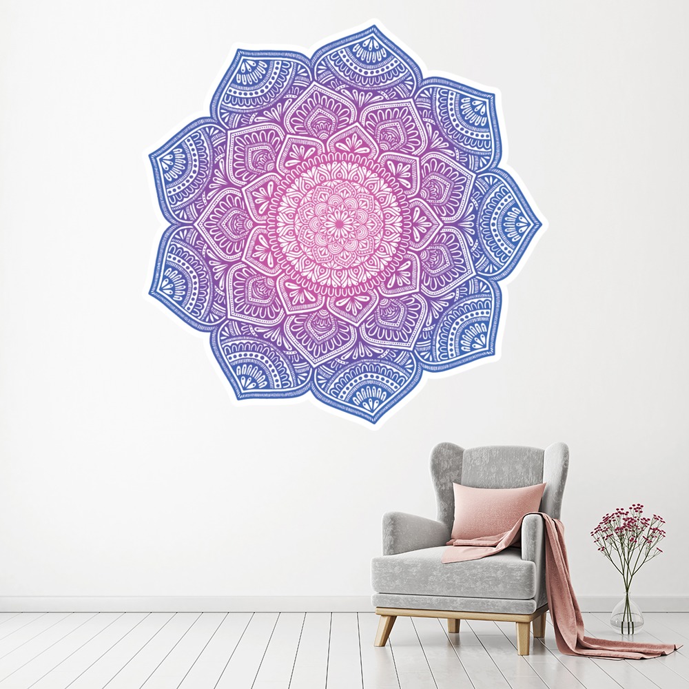 Pink Mandala Wall Sticker by Chanelle Maggs