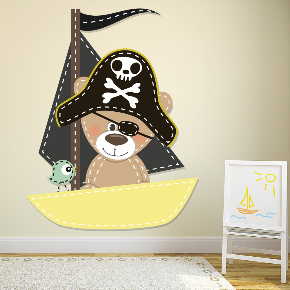 Pirate Teddy Bear Wall Sticker Wall Sticker - Mod4
