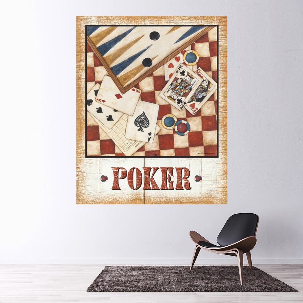 Poker Wall Sticker by David Carter Brown
