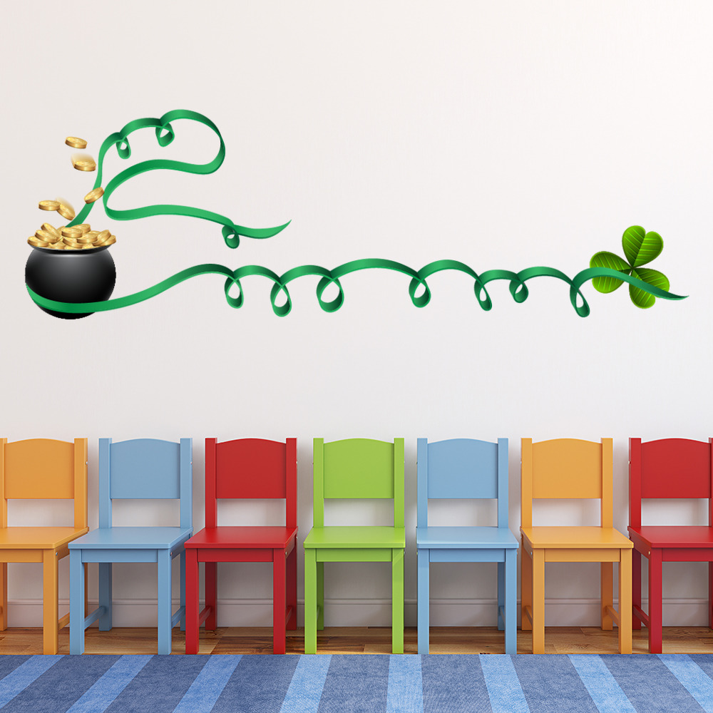 Pot Of Gold Irish Luck Wall Sticker