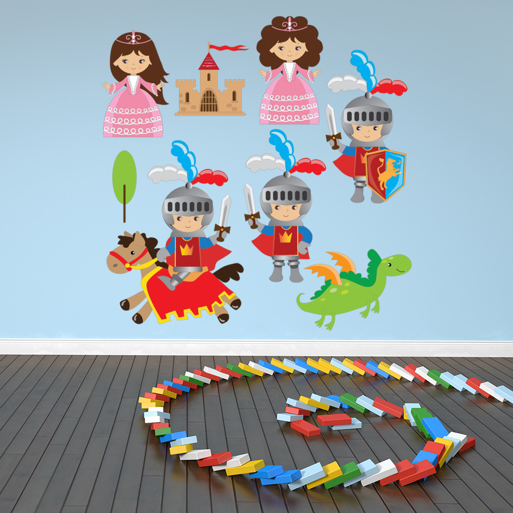Princess And Knights Fairytale Wall Sticker Set
