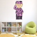 Purple Army Soldier Wall Sticker