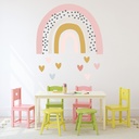 Pink & Dotty Rainbow Childrens Wall Sticker