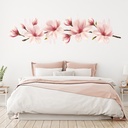 Pink Flower Branch Magnolia Floral Wall Sticker