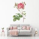 Pink Rose Bud Spray Floral Wall Sticker