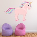 Pink Unicorn Rainbow Sparkle Wall Sticker