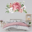 Pink Rose Posey Floral Wall Sticker