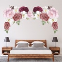 Pink Rose Garland Floral Wall Sticker