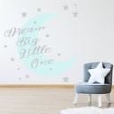 Blue Dream Big Moon & Stars Wall Sticker