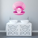 Pink Pearl Seashell Wall Sticker
