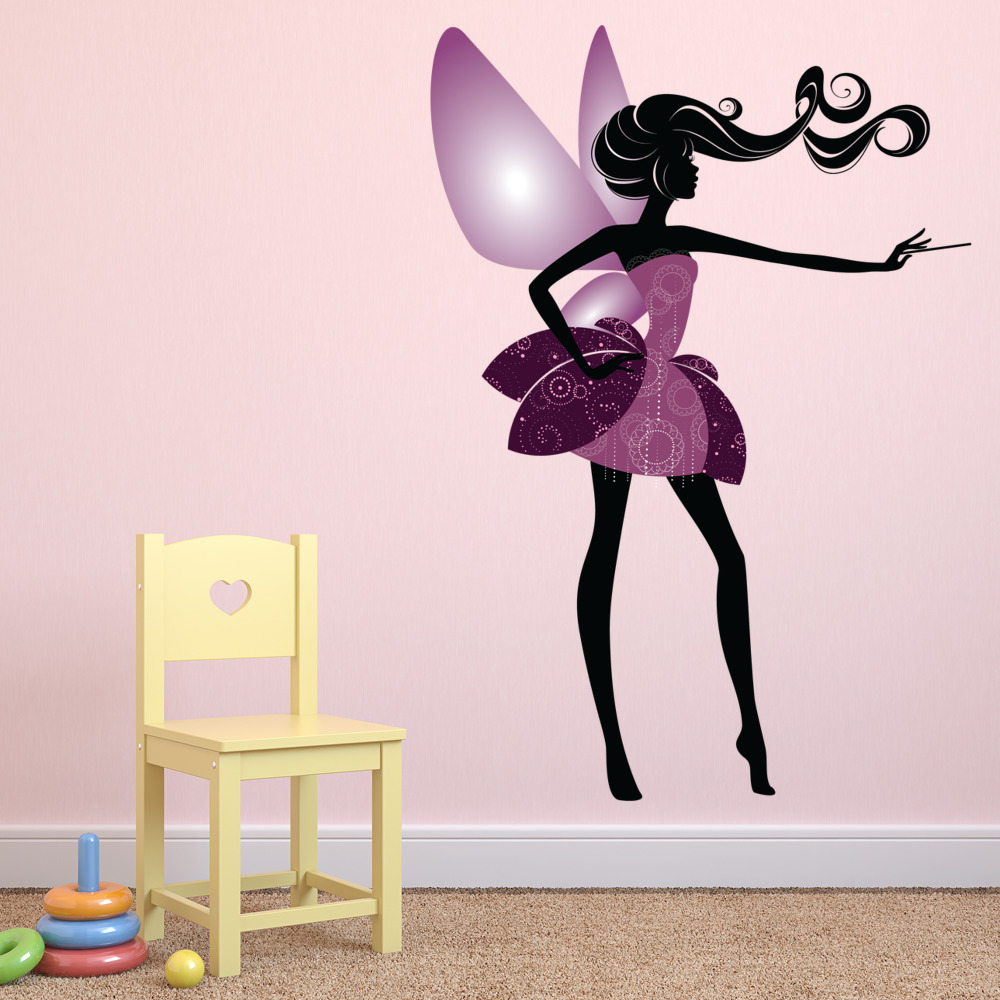 Purple Fantasy Fairy Wall Sticker
